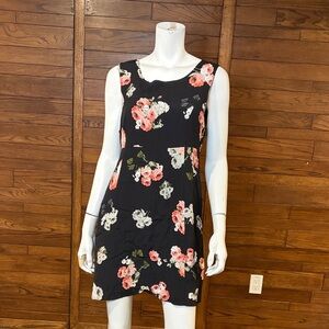 MINKPINK Black and Pink Floral Mini Dress